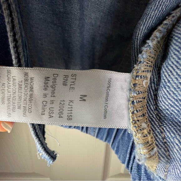 Mono B Cropped Jean Jacket Size Medium - Picture 7 of 8